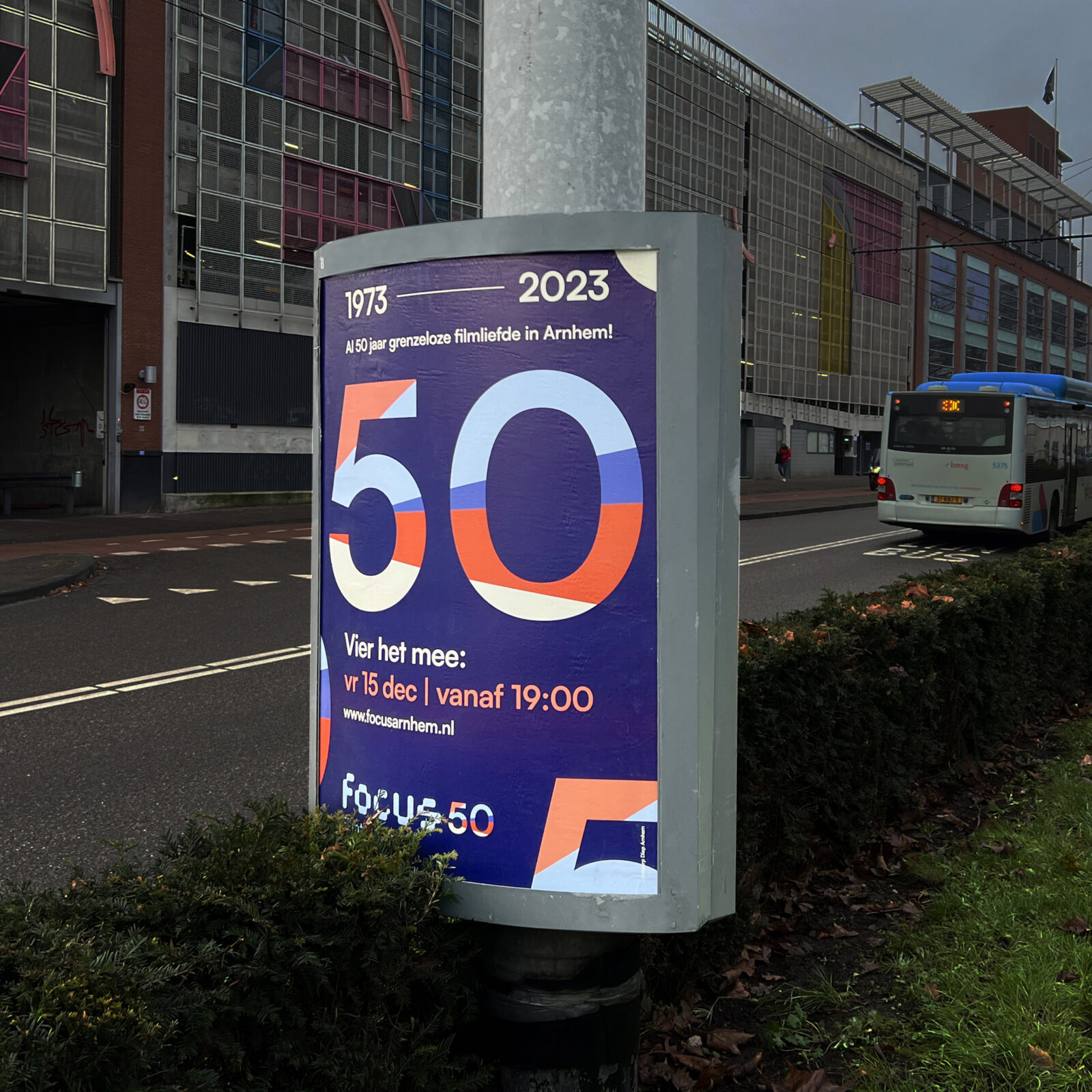 Poster buiten met 50 jaar